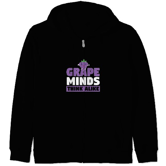 Grape Minds Think Alike Zip Hoodies