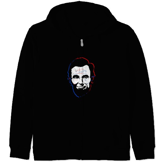 Merica Lincoln Independence Day USA Party Zip Hoodies