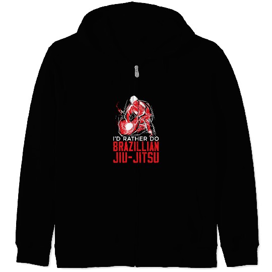 Jiu Jitsu Bjj Mixed Martial Mma Combat Fighting Zip Hoodies
