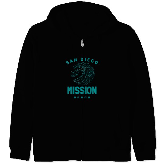 Beautiful Mission Beach San Diego California Zip Hoodies