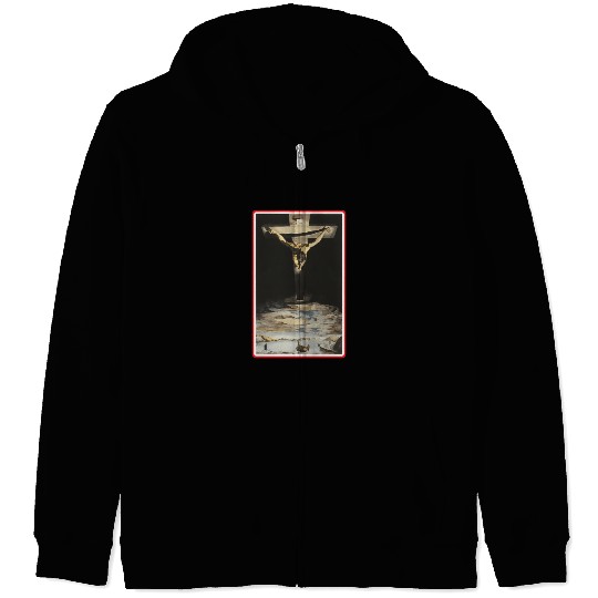 Christ Of Saint John Of The Cross Famous Painting Zip Hoodies
