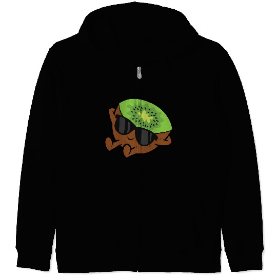 Kiwi Fruit Relang Lazy Kiwi Zip Hoodies