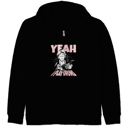 Drummer Drums Heavy Band Zip Hoodies