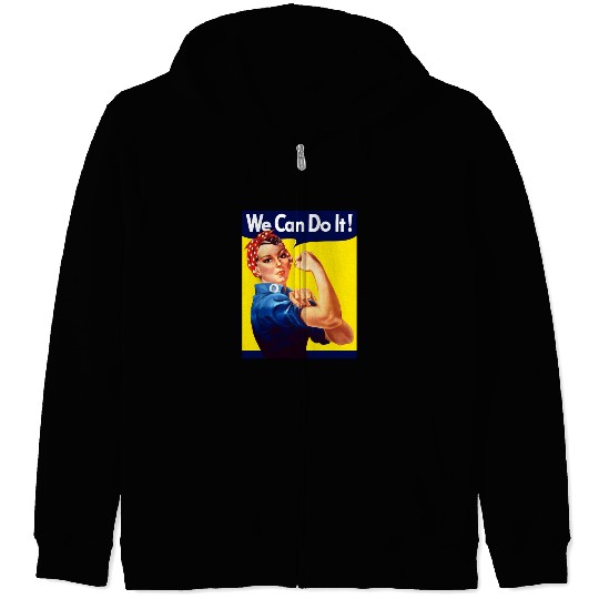 Rosie The Riveter We Can Do It Zip Hoodies