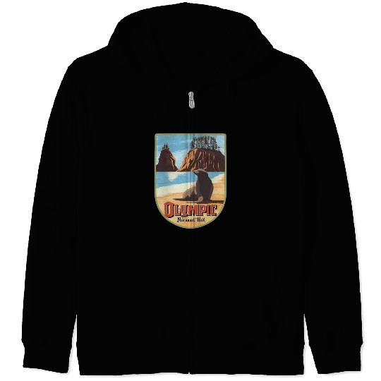 olympic national park Zip Hoodies