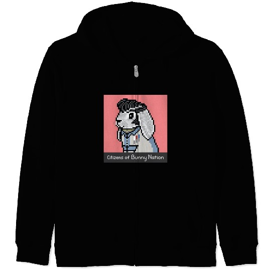 Citizens of Bunny Nation NFT #82 Artwork Zip Hoodies