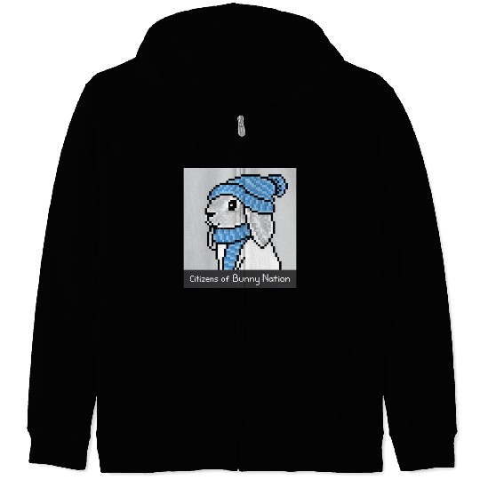 Citizens of Bunny Nation NFT #87 Artwork Zip Hoodies