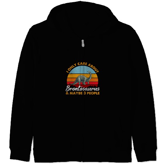 Style Sunset Brontosaurus Zip Hoodies
