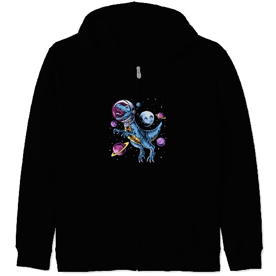 Dinosaur Astronauts Science Fiction Science Zip Hoodies