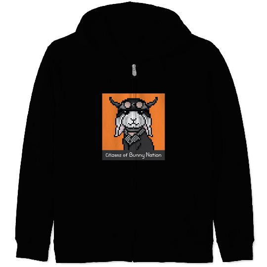 Citizens of Bunny Nation NFT #70 Artwork Zip Hoodies