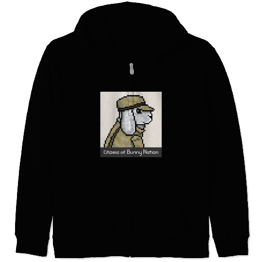 Citizens of Bunny Nation NFT #53 Artwork Zip Hoodies