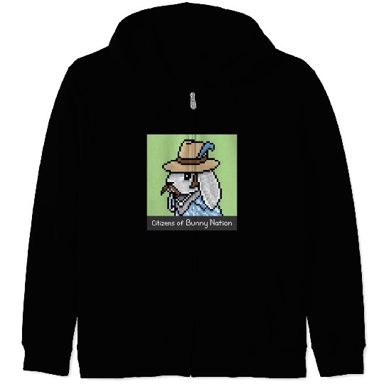 Citizens of Bunny Nation NFT #37 Artwork Zip Hoodies