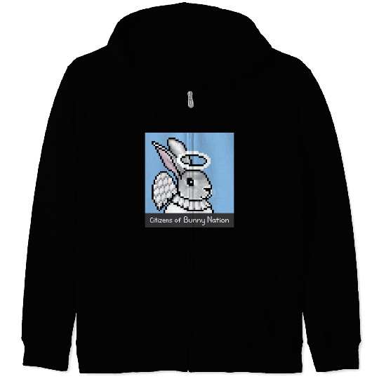 Citizens of Bunny Nation NFT #27 Artwork Zip Hoodies