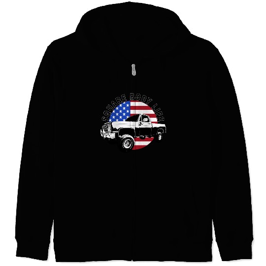 Squarebody Truck 4X4 Square Body Zip Hoodies