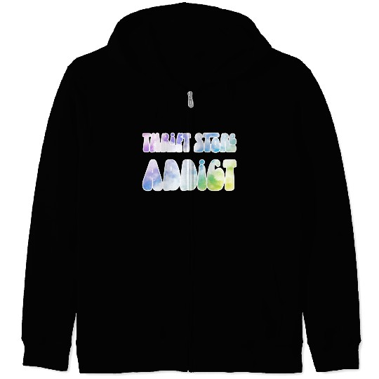 Thrift Store Addict pastel clouds Zip Hoodies