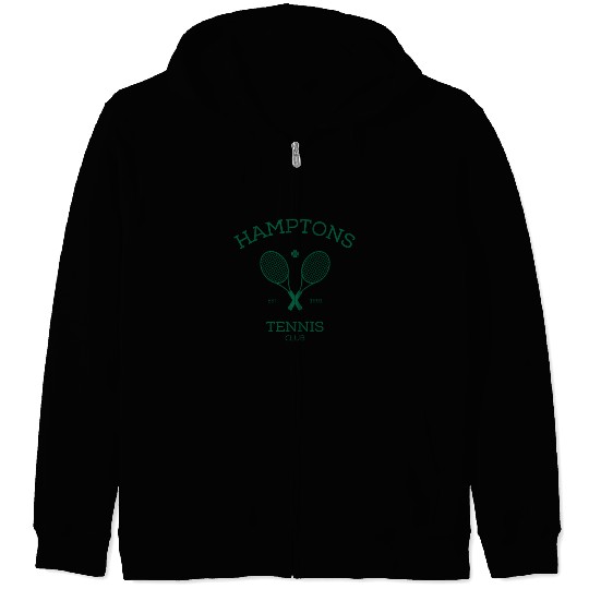 Hamptons New York Preppy Tennis Zip Hoodies