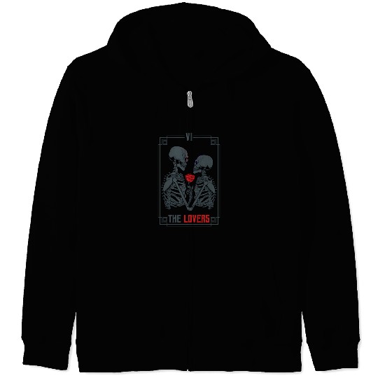 Tarot Card Astrology eleton ull Horror Zip Hoodies
