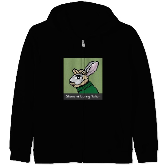 Citizens of Bunny Nation NFT #6 Artwork Zip Hoodies