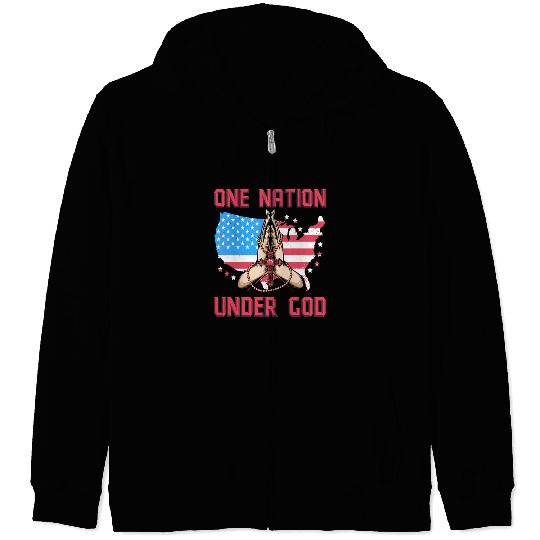 One Nation under God Zip Hoodies