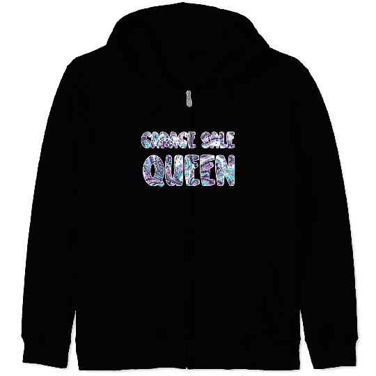 Garage Sale Queen paisley Zip Hoodies
