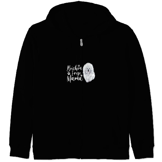 Bichon Frise Mama Zip Hoodies