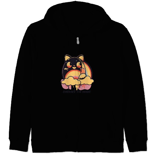 Embrace The Magic Cat Zip Hoodies