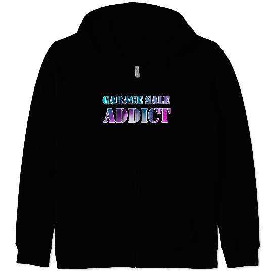 Garage Sale Addict blue purple watercolor Zip Hoodies