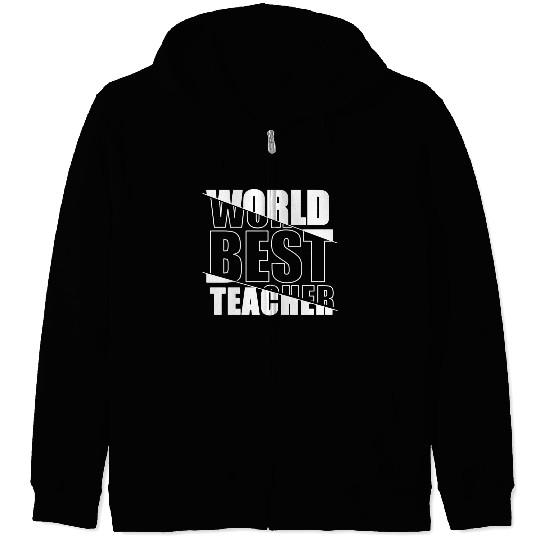 World Best Teacher Zip Hoodies