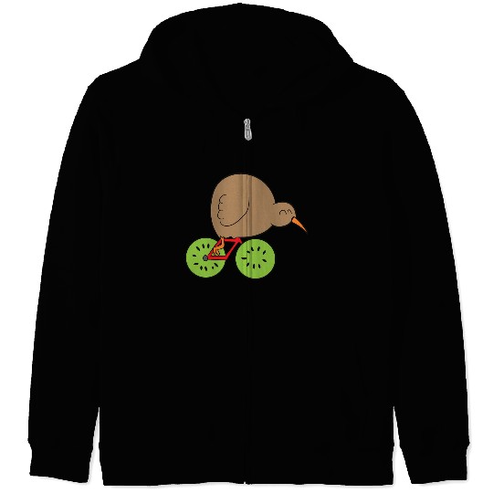 Kiwi Bird New Zealand Kiwi Bird And Kiwi Fruit Kiw Zip Hoodies