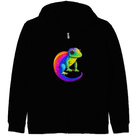 Gay Pride Gecko Zip Hoodies