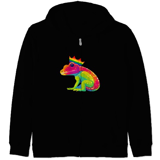 Gay Pride Gecko Zip Hoodies