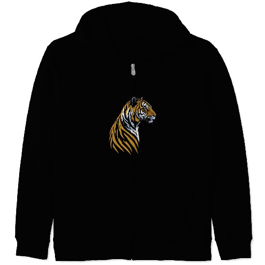 Tribal Tiger Zip Hoodies