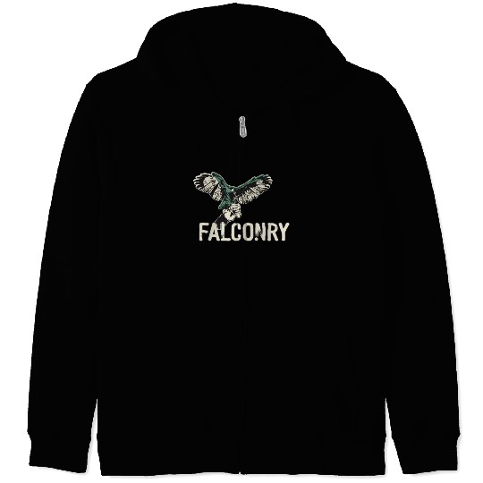 Falconry Bird Falcon Hunting Falconer Zip Hoodies