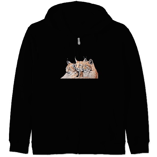 Design of lion cubs, king of the forest Zip Hoodies