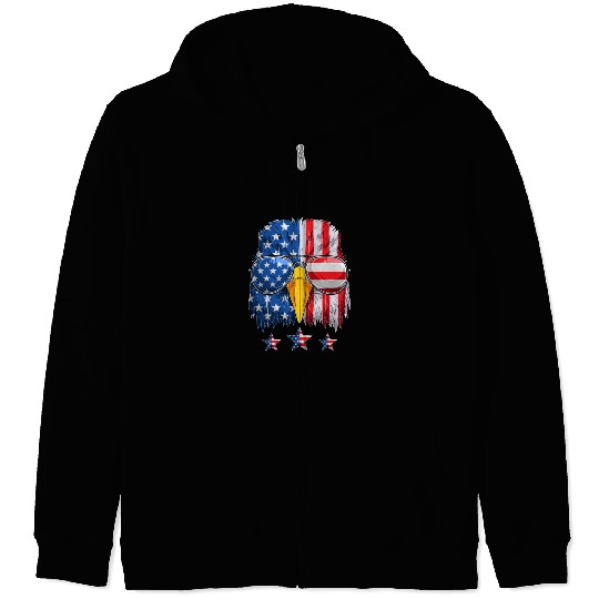 Patriots America Ealge Stars and Stripes US Pride Zip Hoodies
