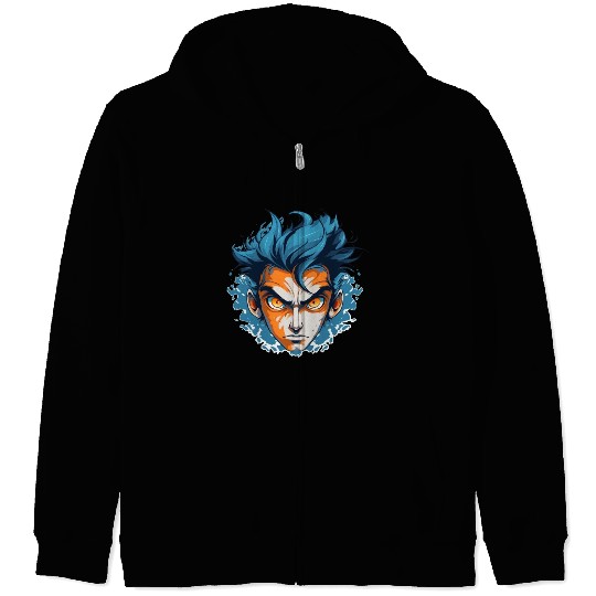Sapphire Fury. Unleash Your Inner Power. Zip Hoodies