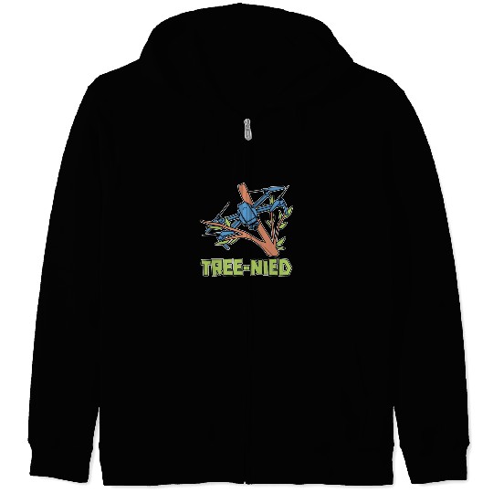 Drone Racing Tree-Nied Racing Machine Drone Racer Zip Hoodies