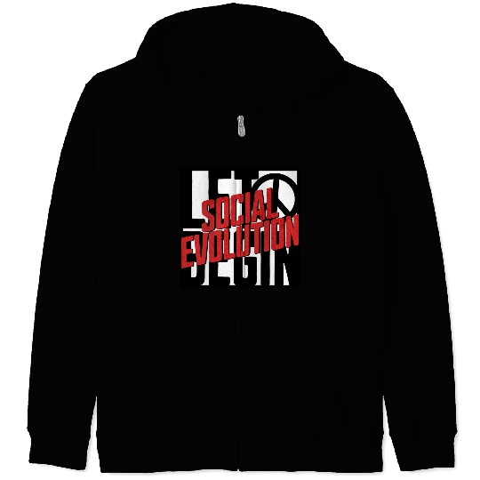 Social Evolution Zip Hoodies