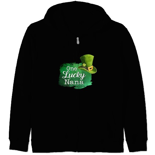 One Lucky Nana Patrick's Day Mother Day For Mom Zip Hoodies