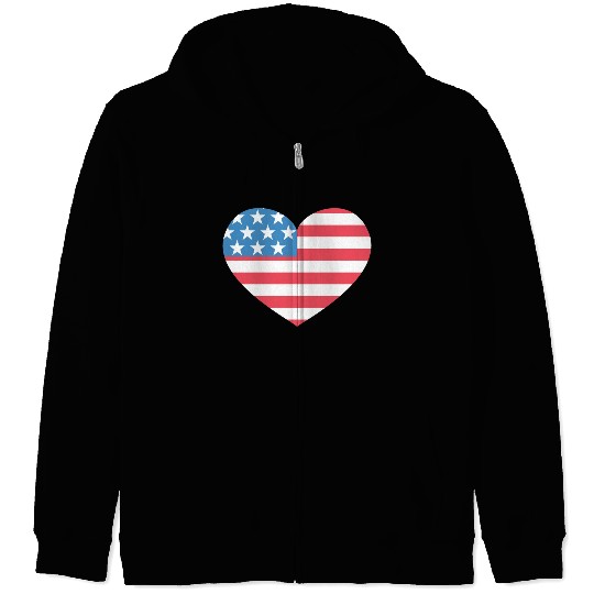 Heart America Zip Hoodies
