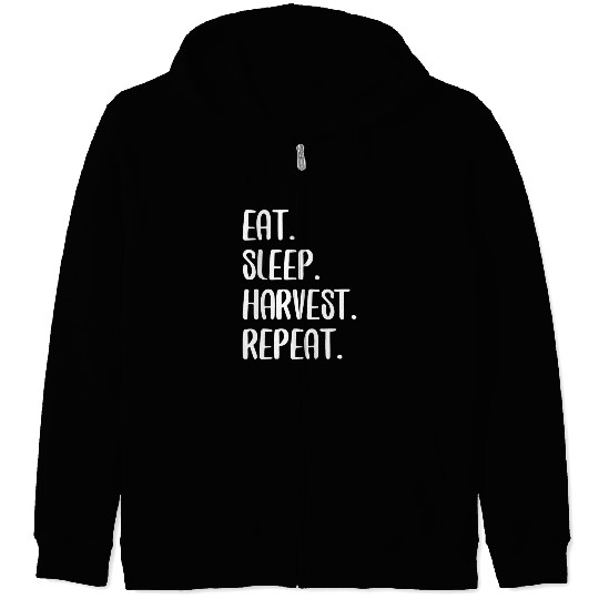 Eat Sleep Harvest Rebeat Zip Hoodies