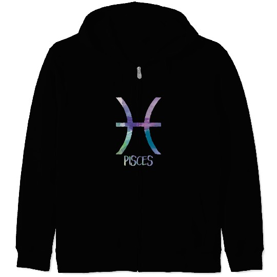 Pisces Zodiac Symbol Astrology Fish Water Sign Zip Hoodies