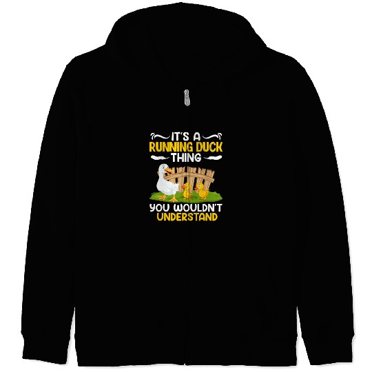 Running Ducks It's a Running Duck Thing Duck Lover Zip Hoodies