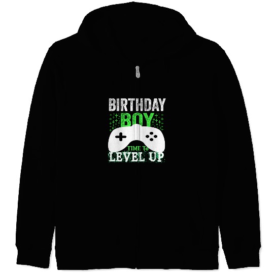 GAmer, birthday boy, time to level up Zip Hoodies