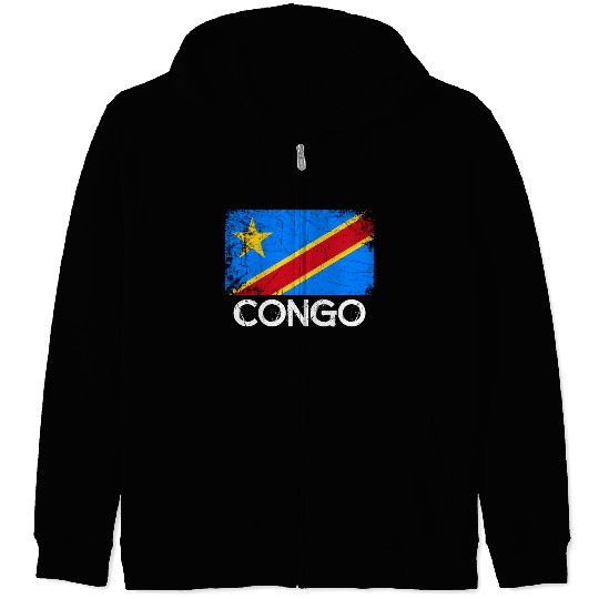 Congolese Flag Made In Congo Zip Hoodies