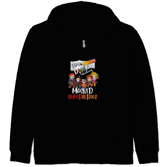 100 Days of Teaching Masked Superheroes Virtual Zip Hoodies