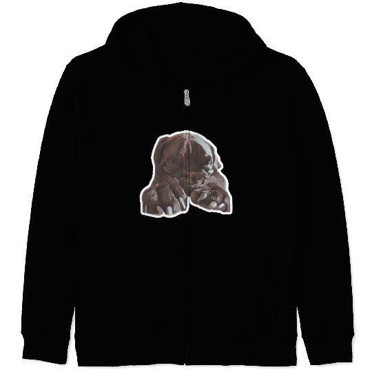 Cane corso in its natural sleeping environment Zip Hoodies