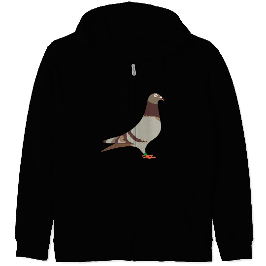 Red brown racing pigeon logo for racing pigeon ent Zip Hoodies