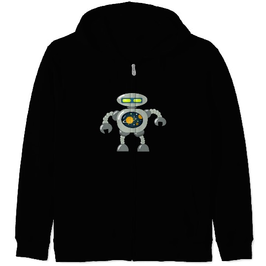Space Robot Zip Hoodies