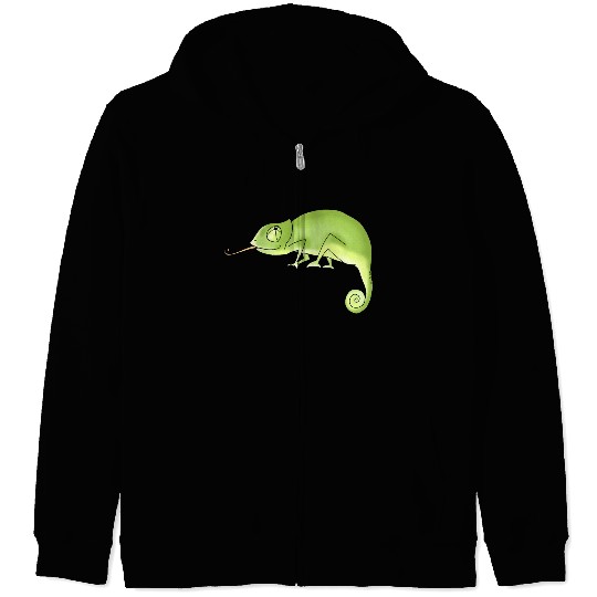 Green Chameleon Zip Hoodies